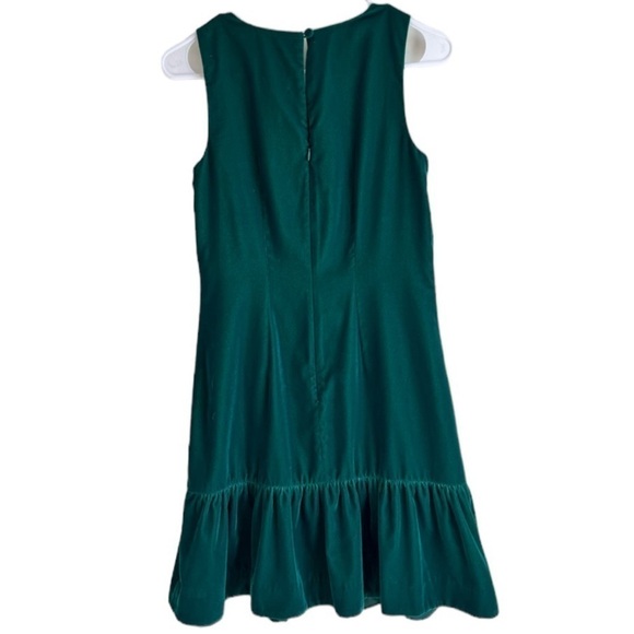 NWT J. Crew Velvet Ruffle Hem Sleeve Less Shift Dress - Picture 2 of 8